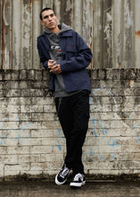 Load image into Gallery viewer, Afends Mens Bluey - Workwear Jacket - Black Iris