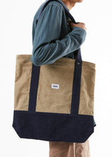 Load image into Gallery viewer, Afends Unisex Killer Wale - Corduroy Tote Bag - Dirty Beige