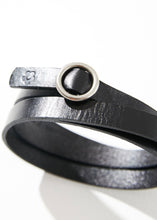Load image into Gallery viewer, Afends Womens Days Like This - Vegetable Tanned Skinny Leather Belt -Black