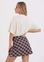 Load image into Gallery viewer, Afends Womens Mariah - Hemp Check Bias Cut Skirt - Mulberry Check
