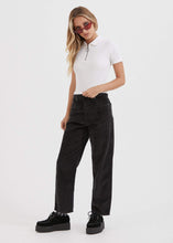 Load image into Gallery viewer, Afends Womens Shelby - Corduroy High Waist Wide Leg Pants - Raven