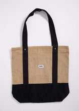 Load image into Gallery viewer, Afends Unisex Killer Wale - Corduroy Tote Bag - Dirty Beige