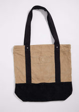 Load image into Gallery viewer, Afends Unisex Killer Wale - Corduroy Tote Bag - Dirty Beige