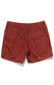 Afends Mens Baywatch - Red Acid - Elastic Waist Swim Shorts