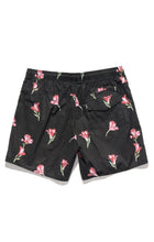 Load image into Gallery viewer, Afends Mens Baywatch - Black Alstro - Elastic Waist Swim Shorts

