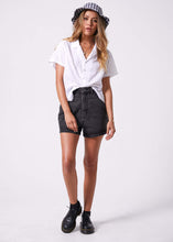 Load image into Gallery viewer, Afends Womens Shannen - Anglaise Short Sleeve Shirt - White
