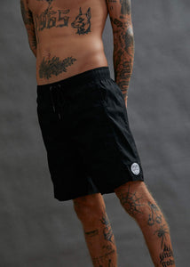 Afends Mens Baywatch Descendents - Elastic Waist Boardshort - Black