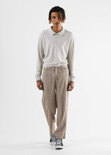 Load image into Gallery viewer, Afends Mens Loophole - Hemp Polo Long Sleeve Tee - Moonbeam
