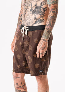 Afends Mens Dreamtime Vol 3 - Hemp Fixed Waist Boardshort