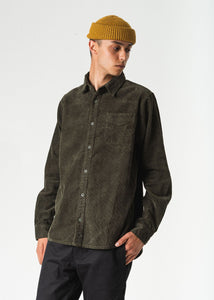 Afends Mens Faint - Hemp Corduroy Long Sleeve Shirt