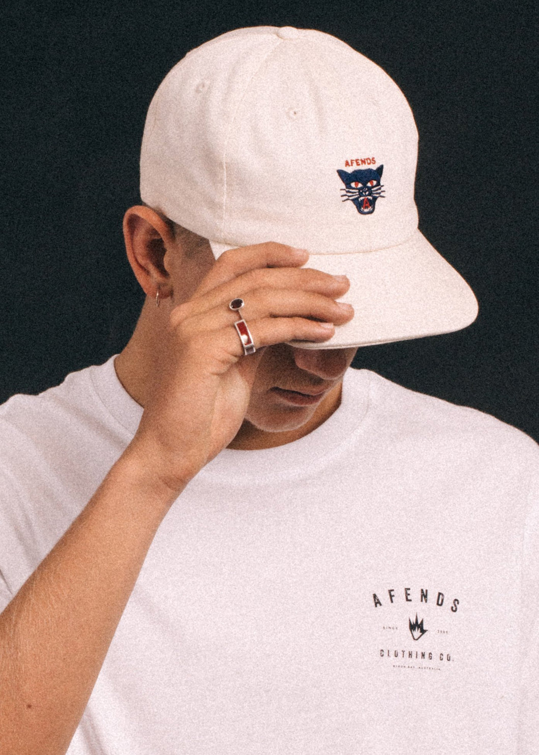 Afends Mens Emblem - Soft Brim 6 Panel Cap